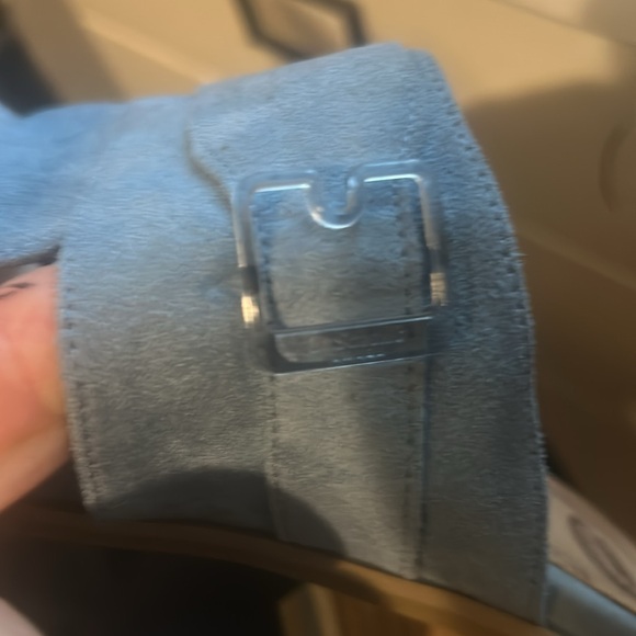 Dr Scholls shoes spellbound sandal heel blue size 8 slip on - Picture 11 of 11